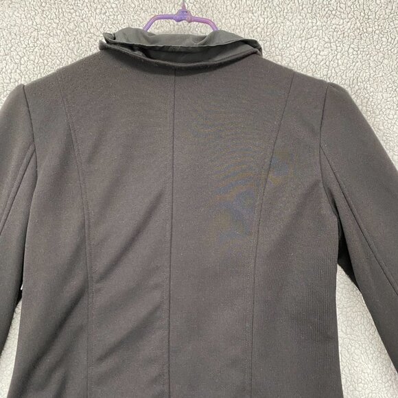 Papillon Jacket Women's Size Medium Black Full Zip Front Ruffles Long Sleeve - Picture 8 of 10